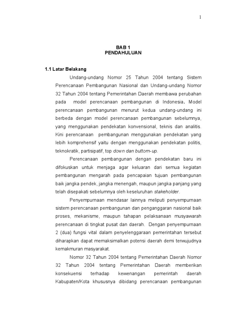 Contoh Naskah Akademik RPJP 2005-2025
