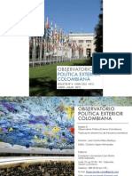 Observatorio Política Exterior Colombiana. Boletín N°6. Issn: 2322-6412
