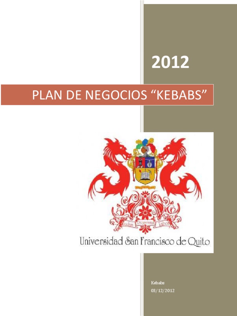 Kebab Plan de Negocio PDF Recursos humanos Toma de decisiones