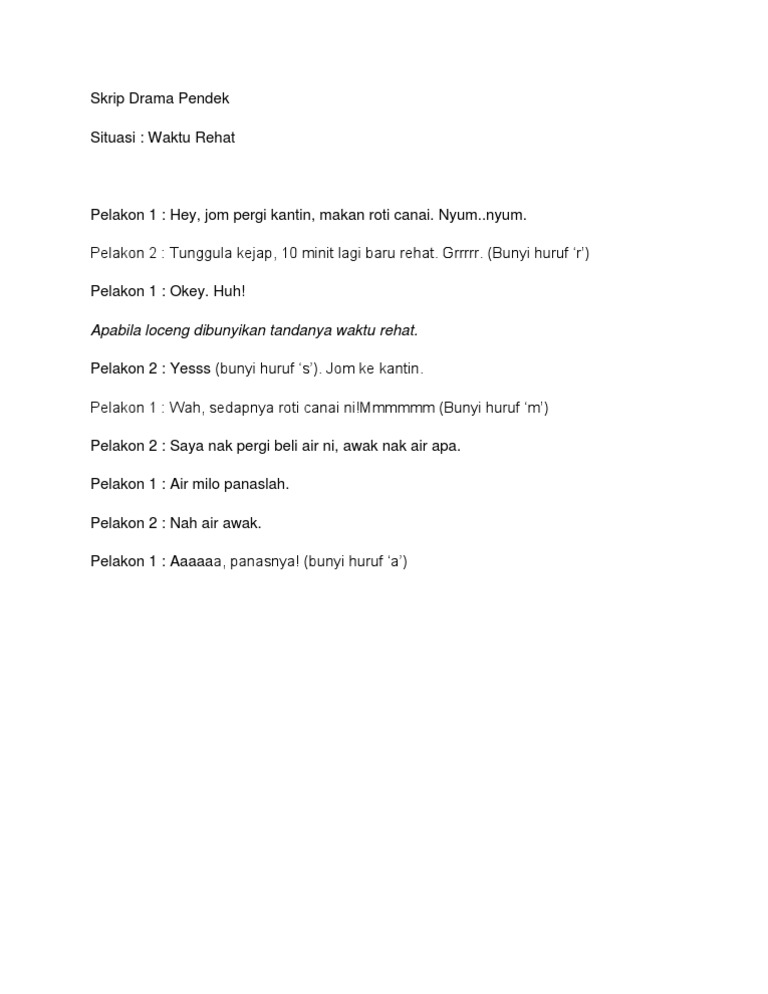Skrip Drama Pendek