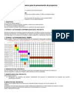 formato basico para presentación de proyectos