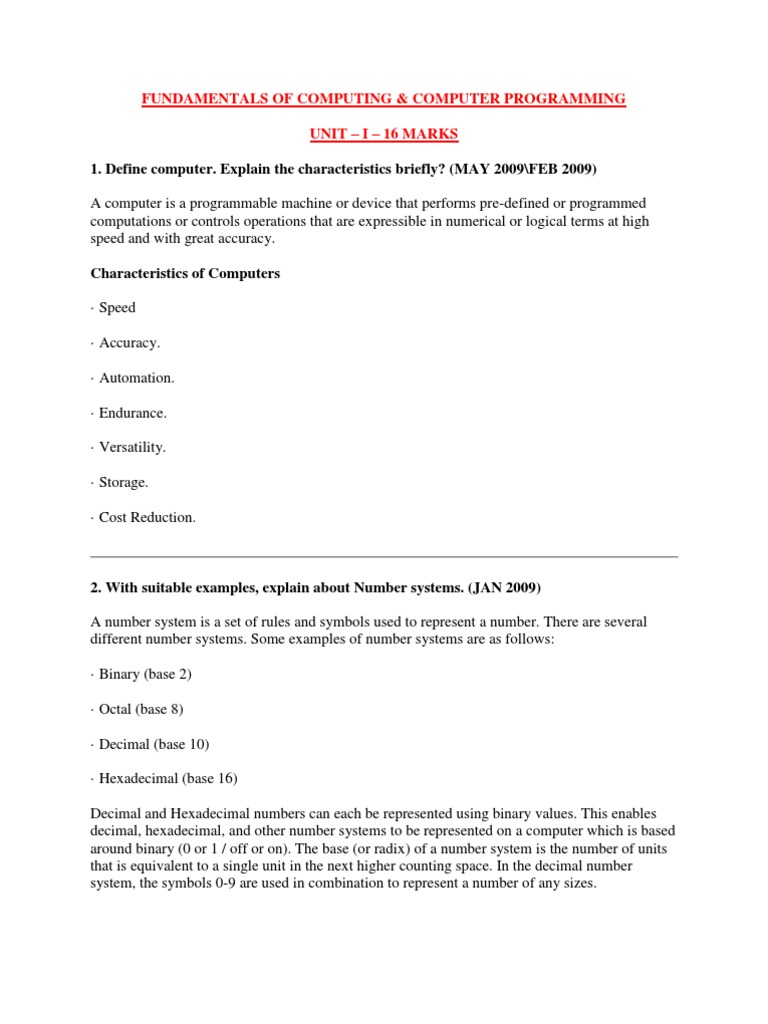 Fundamentals of Computing | PDF | Computer Data Storage | Random Access ...