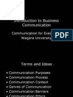 Introduction To Business Communication: Communication For Executives Niagara University