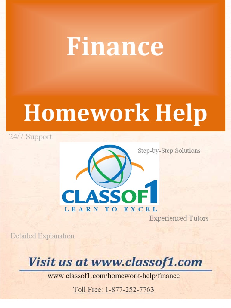 Finance: Homework Help | PDF | Career & Growth | Finance & Money Management