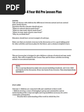 3  5 year old pre lesson plan