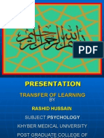 Transfer of Learning RASHID