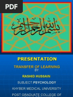 Bilateral Transfer Of Learning Perception Learning