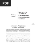 Perspectivas de
análisis de la
economía informal
urbana en Ciudad de
Guatemala. EDGAR S. G. MENDOZA