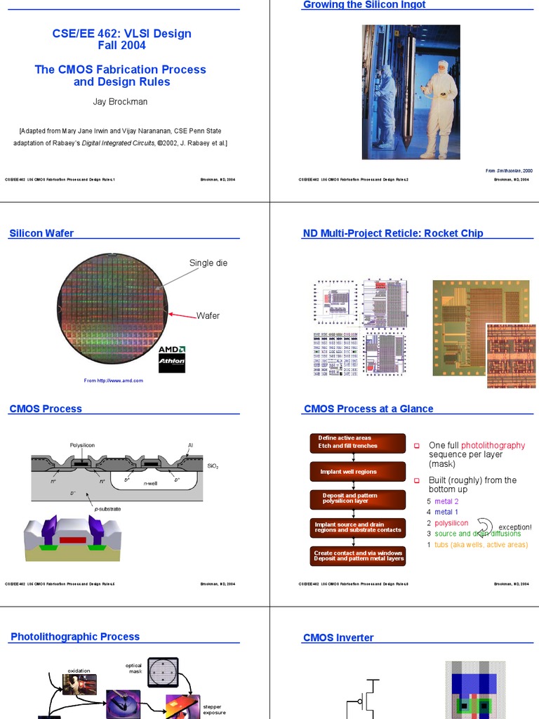 The CMOS Fabrication Process & Design Rules Cmos Semiconductor