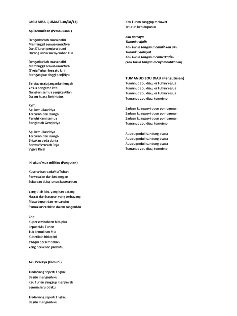 Lagu Misa Swm