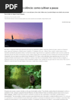 A importância do silêncio