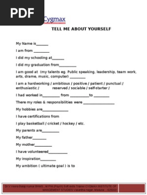 tell me about yourself