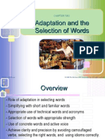 Adaptation and the Selection of Words Chapter 2(English Writing Skills)