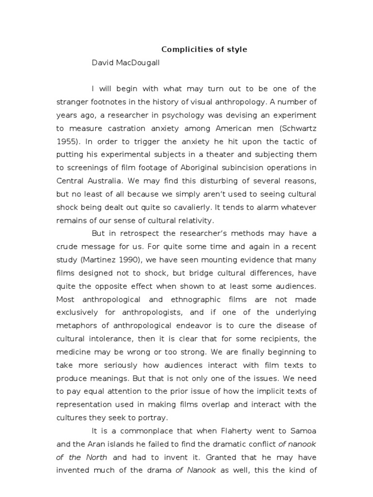 Complicities in Ethnographic Film | PDF | Ethnography | Anthropology