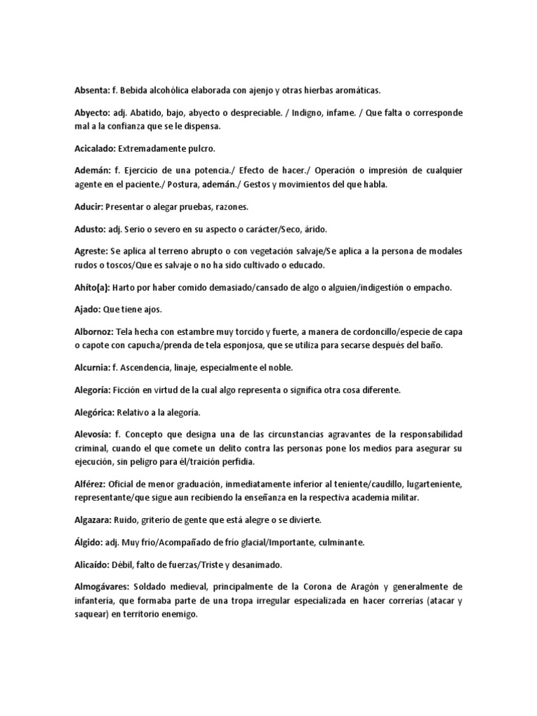 Palabras Desconocidas