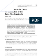 Vietnam's Lesson For China - An Examination of Sachs-Woo Hypothesis - Comparative Economics Study, 2008