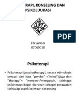Psikoterapi, Konseling Dan Psikoedukasi