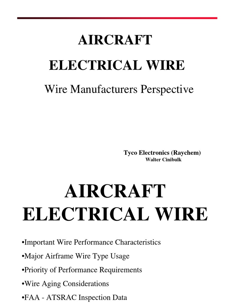 Aircraft Electrical Wire PDF Electrical Wiring Wire