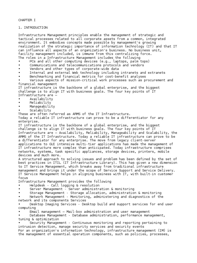 Understanding Infrastructure Management | PDF | Information Technology ...