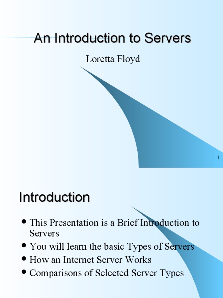 An Introduction To Servers | PDF | Hypertext Transfer Protocol | Proxy ...