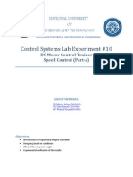 Control Systems Lab Experiment #10: DC Motor Control Trainer Speed Control (Part-A)