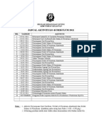 Jadual Aktiviti KO 2011