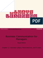 Chapter 12 - Business Letters, Memorandums, and E-Mails