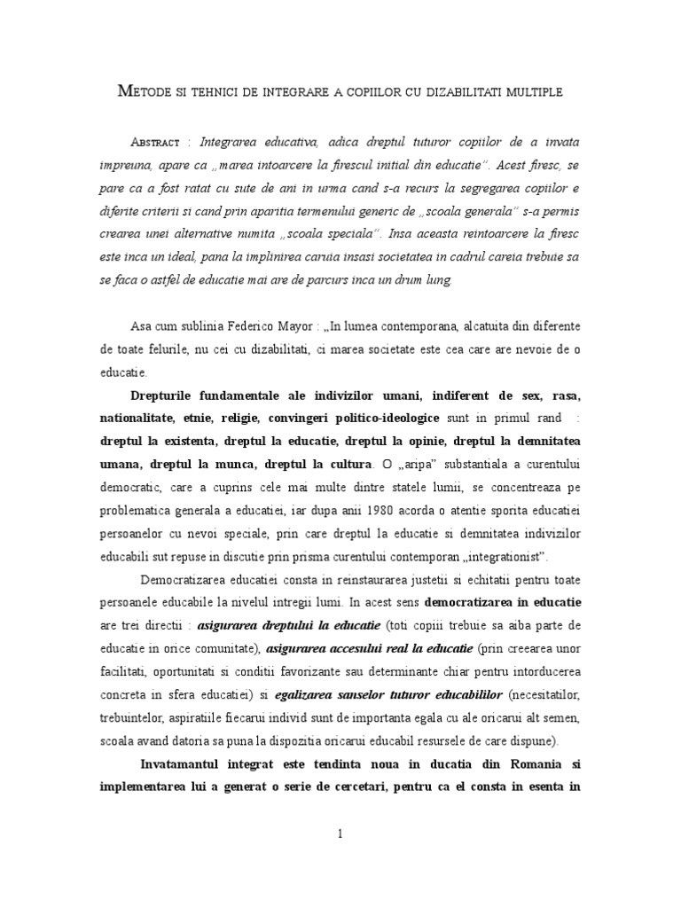 Educatia Incluziva Argumente Pro Si Contra