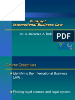 Contract International Business Law: Dr. A. Mohamed A. Badr