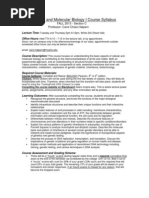 BIO 151C - Cell and Molecular