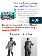 11/2 Aim: What Are Rome's Greatest Achievements and Contributions?