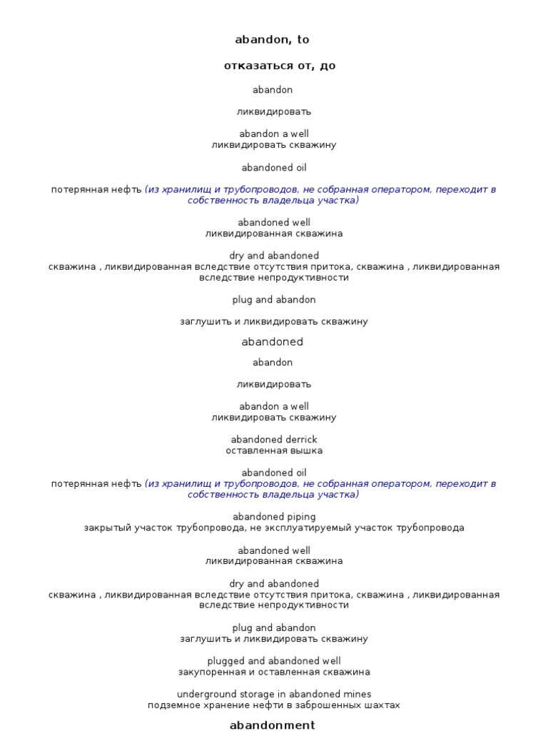 Oil and Gas Dictionary English Russian PDF