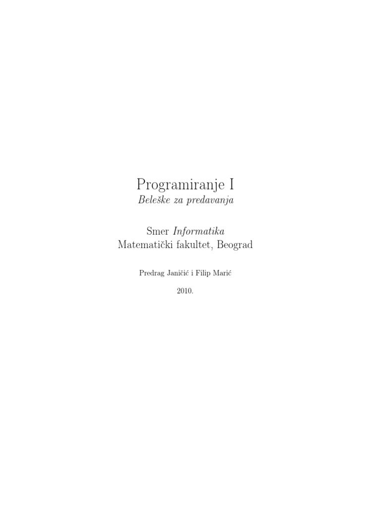 C - , Programiranje - Beograd | PDF