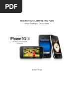 Iphone 3GS: International Marketing Plan (China)