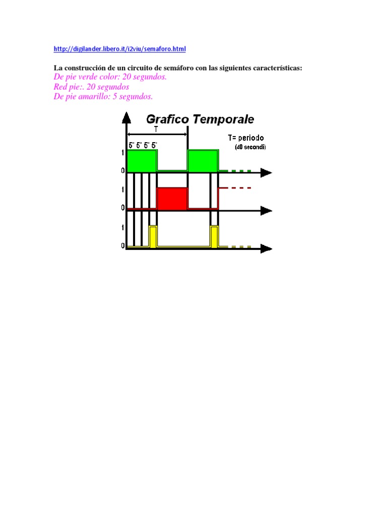 Funcionamiento De Semaforo Digital Pdf Ingeniería Electrónica