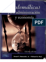 Matematicas para Administracion y Economia PDF