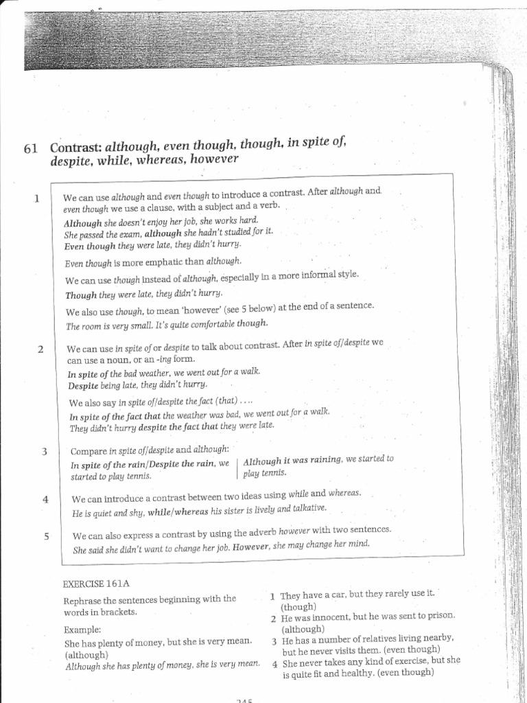 Contrast Clauses Linguistic Morphology Morphology