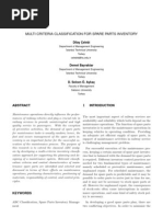 Download Celebi D Bayraktar D  Aykac DSO Multi Criteria Classification for Spare Parts Inventory 38th Computer and Industrial Engineering Conference October 31-November 2 2008 Beijing China pg 1780-1787 by Dr D Selcen O Aykac SN16526154 doc pdf