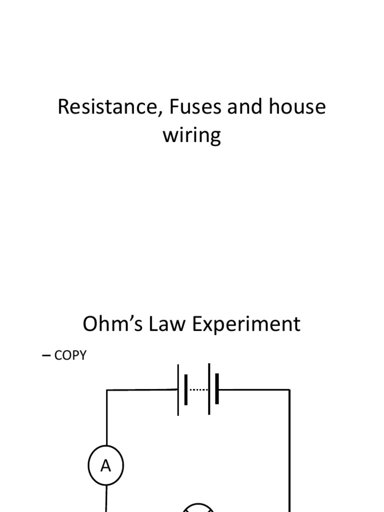 ohms law experiment | Series And Parallel Circuits | Fuse (Electrical)