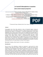 de Kervenoael, R., Aykac, D.S.O. & Bisson, C., “The Influence of Social E-Atmospherics In Practice