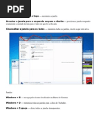Novas Teclas Atalho WINdows 7