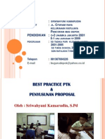 Best Practice PTK Dan Penyusunan Proposal