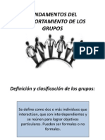 Fundamentos Del Comportamiento de Los Grupos