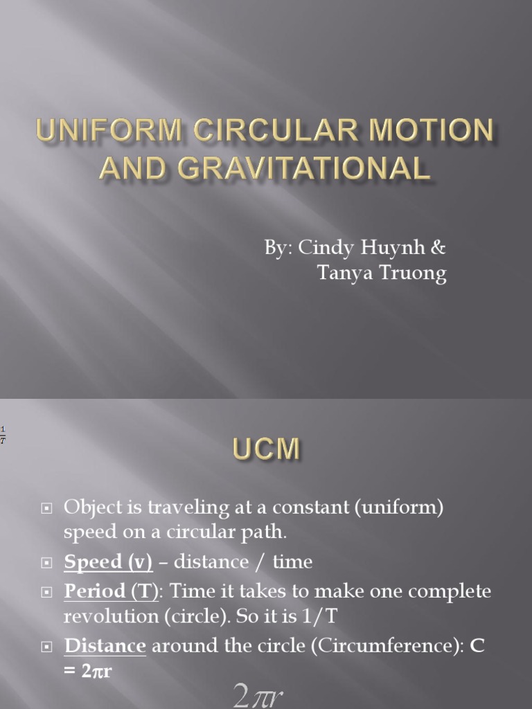 Circular Motion and Gravitational Forces | PDF