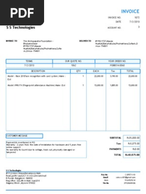 Invoice 1072