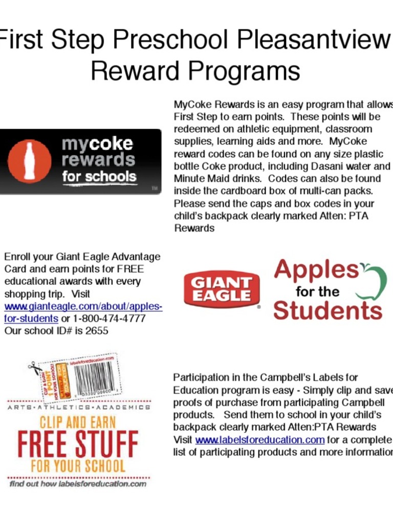 First Step Preschool Reward Programs | PDF