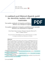 A Combined Pool/bilateral Dispatch Model For Electricity Markets With Security Constraints