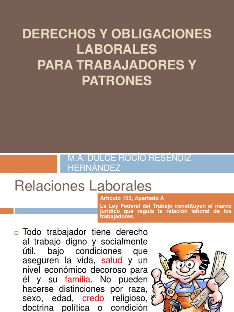Derechos y Obligaciones Laborales 8 | Descargar gratis PDF | Derecho ...