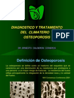 DIAGNOSTICO Y TRATAMIENTO DE OSTEOPOROSIS Y CLIMATERIO