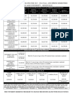 Summary of Housing Rates For 2013 - 2014 Fall and Spring Semesters Texas A&M University - Kingsville